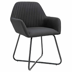 Maison Chic Lot de 2 Chaises à manger,Chaise pour cuisine,Solide Structure noir tissu -MN65515