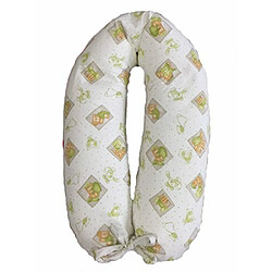 merrymama- Housse de rechange pour coussin allaitement et grossesse cm 190, lapin vert