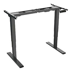 ACGAM ET225E Station de travail électrique avec cadre de bureau debout à deux moteurs et trois étages, base de bureau ergonomique réglable en hauteur, bureau gaming – Noir (cadre uniquement,sans table)