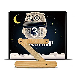 Universal Lampe acrylique lumineuse pliante en bois 3D créative hibou lampe de table en bois LED romantique chambre à coucher lampe de chevet ambiance lampe |