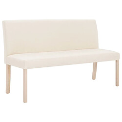 Helloshop26 Banc banquette 139,5 cm polyester crème 02_0010761