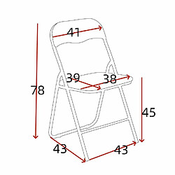 Hooma Lot de 6 chaises pliantes confortables en velours et métal - Noir pas cher