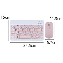 Elixir Clavier et souris Bluetooth rechargeables Ensemble de clavier et souris sans fil compacts ultra-minces portables pour Android Windows Tablette Téléphone iPad iOS rose 