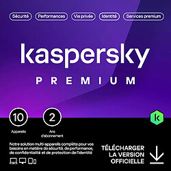 Kaspersky Premium - Licence 2 ans - 10 appareils - A télécharger 