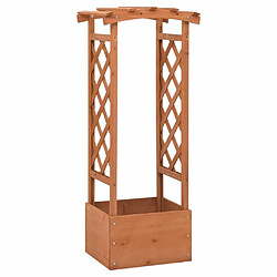 Maison Chic Jardinière,Bac à fleurs - pot de fleur à treillis avec arche 49x39x117 cm Bois de sapin -GKD24617