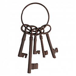 Ac-Deco Trousseau de clés - L 4,3 x l 8,9 x H 22,5 cm - Marron