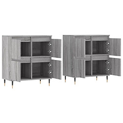 Avis vidaXL Buffets 2 pcs sonoma gris bois d'ingénierie