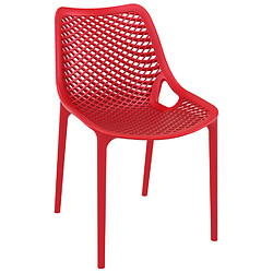 Alterego Chaise moderne 'BLOW' rouge en matière plastique BLOW