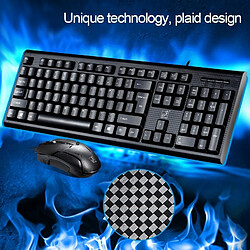 Avis Wewoo Souris noir 1600 DPI Professionnel Grille Filaire Texture Gaming Bureau Clavier + Optique Kit