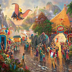 Schmidt Spiele Thomas Kinkade, Disney, Dumbo, Puzzles de 1000 pièces, 59939, Coloré