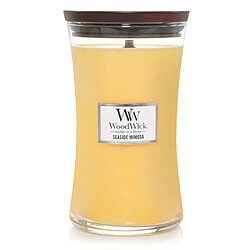 WoodWick 93085 Bougie Mimosa au bord de la Mer, ovale, grande, Verre, Jaune, 10,4 x 10,3 x 17,7 cm