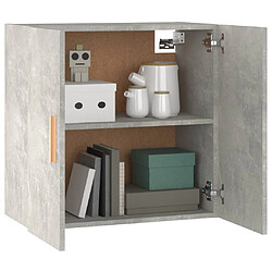 Avis vidaXL Armoire murale Gris béton 60x30x60 cm Bois d'ingénierie