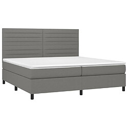 Avis Sommier à lattes,Cadre à lattes de lit et matelas et LED pour Adulte Gris foncé 200x200 cm -MN77499