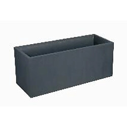 Eda Jardinière rectangulaire Volcania effet pierre 99,5 x 39,5 x 43,5 cm - Gris anthracite