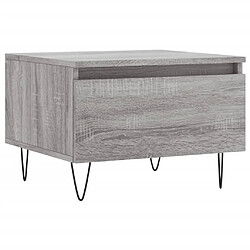 vidaXL Table basse sonoma gris 50x46x35 cm bois d'ingénierie