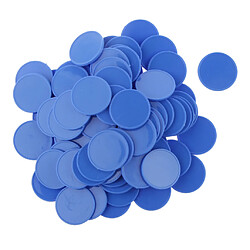 100x 25 Mm En Plastique Casino Jetons De Poker Bingo Marqueurs Jeton Jouet Cadeau Bleu