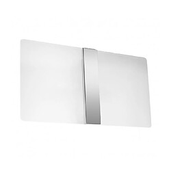 Luminaire Center Applique murale Azalia Wall Verre,acier Chrome, blanc 2 ampoules 18cm