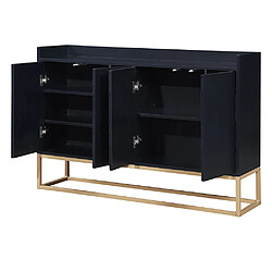 Acheter Sweiko Buffet moderne de style minimaliste Armoire buffet 4 portes sans poignées pour salle à manger, salon, cuisine (noir)