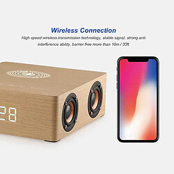 Acheter ComfortXL Enceinte bluetooth en bois pour réveil, haut-parleur sans fil pour chambre à coucher ou bureau - grain de bois jaune