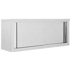 vidaXL Armoire de cuisine avec portes coulissantes 120x40x50 cm Inox 