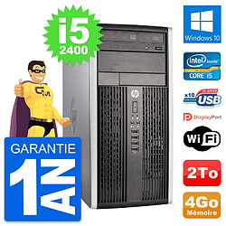 PC Tour HP Compaq Pro 6300 CMT Intel i5-2400 RAM 4Go Disque 2To Windows 10 Wifi - Occasion