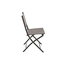 Hesperide Chaise de jardin pliable Modula - Acier et polyester - Taupe et gris