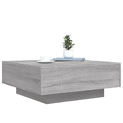 Avis vidaXL Table basse sonoma gris 80x80x31 cm bois d'ingénierie