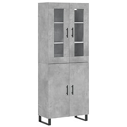 Maison Chic Buffet,Meuble de Rangement,commode pour salon,Cuisine Gris béton 69,5x34x180 cm Bois d'ingénierie -MN49292