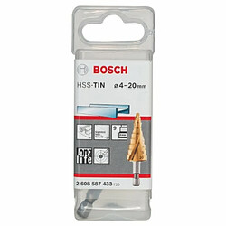 Bosch 2608587433 Fraise étagée queue six pans Longueur 70,5 mm Exécution HSS-TIN