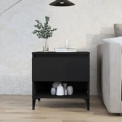 vidaXL Table d'appoint Noir 50x46x50 cm Bois d’ingénierie