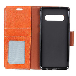 Acheter Etui en PU se scinder orange pour votre Samsung Galaxy S10