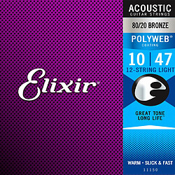 11150 Polyweb 10/47 Light 12-String Elixir