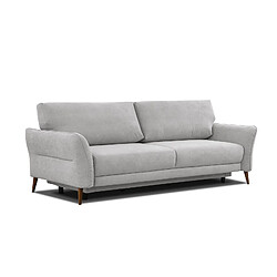 Courtois Laville Canapé convertible 3 places tissu gris clair - FIGARI