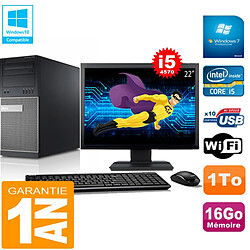 PC Tour DELL 9020 Core I5-4570 Ram 16Go Disque 1 To Wifi W7 Ecran 22" - Occasion