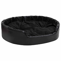 Maison Chic Niche Lit pour chien | Panier couchage pour chiens Noir 99x89x21 cm Peluche et similicuir -GKD80803