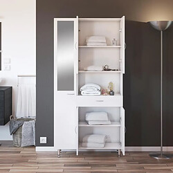 Acheter Cstore ARMANDO Armoire de salle de bain 5 portes L 88 cm - Blanc Mat