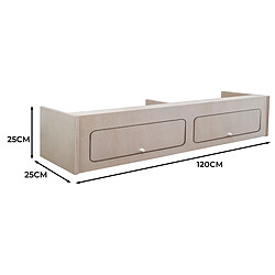 Monstershop Armoire de Rangement MDF pour Camping-Car – 120cm x 25cm x 25cm pas cher