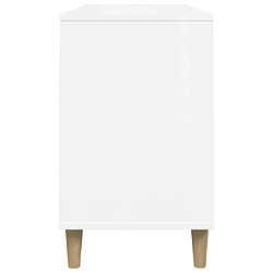 vidaXL Armoire à chaussure Blanc brillant 102x36x60 cm Bois ingénierie pas cher