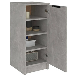 Avis vidaXL Armoire à chaussures Gris béton 30x35x70 cm Bois d'ingénierie