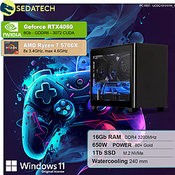 Sedatech Mini-PC Gamer • AMD Ryzen 7 5700X • RTX4060 • 16 Go RAM • 1To SSD M.2 • Windows 11