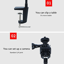 Avis Universal Support caméra avec mâchoire de table renforcée Pince à cou d'oie souple pour caméra web Brio 4K C925E C922X C922 C930E C930 C920 C615 |