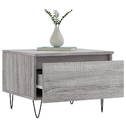 Avis vidaXL Table basse sonoma gris 50x46x35 cm bois d'ingénierie