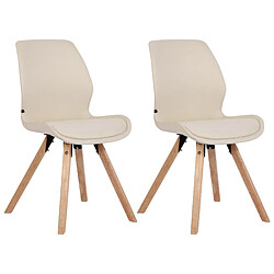 Non Lot de 2 chaises Luna en tissu 