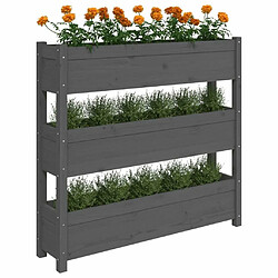 Acheter Maison Chic Jardinière,Bac à fleurs - pot de fleur Gris 112x25x104,5 cm Bois massif de pin -GKD11741