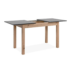 But Table avec allonge 120/160 cm DORA Imitation chêne et gris pas cher