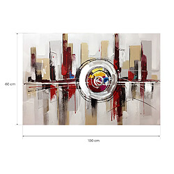 Tableau Peinture Abstraite Kuatéh 120x80 cm avec Reflet Collage 3D en Aluminium