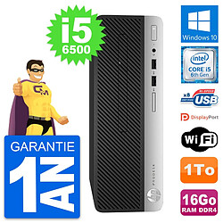 PC HP ProDesk 400 G4 SFF Intel i5-6500 RAM 16Go Disque Dur 1To Windows 10 Wifi · Occasion 