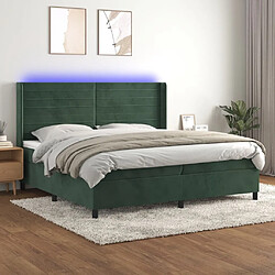 Sommier à lattes,Cadre à lattes de lit pour Adulte matelas et LED Vert foncé 200x200 cm -MN58563