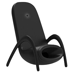 Avizar Chargeur à Induction QI 15W Charge Rapide et Sécurisée Design Chaise Noir