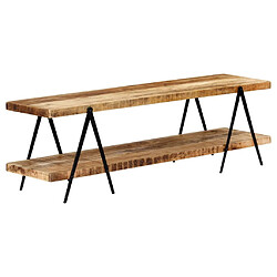 Maison Chic Meuble TV scandinave - Banc TV pour salon 160x40x50 cm Bois solide de manguier -MN44335